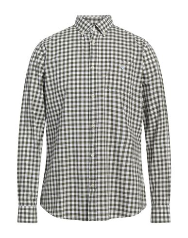 BARBOUR BARBOUR MAN SHIRT MILITARY GREEN SIZE M COTTON, LINEN 
