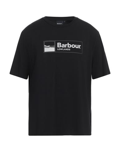 BARBOUR BARBOUR MAN T-SHIRT BLACK SIZE L VISCOSE, COTTON, ELASTANE 