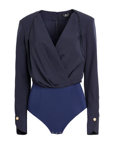 Elisabetta Franchi Woman Bodysuit Midnight Blue Size 6 Polyester, Elastane, Polyamide