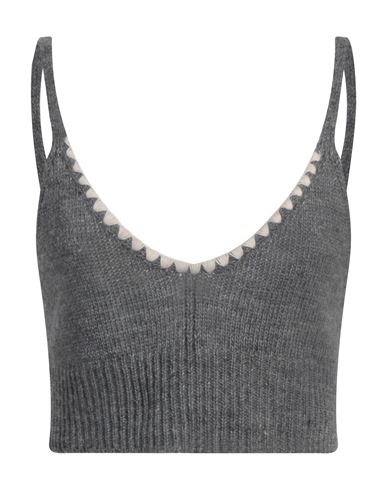 Dixie Woman Top Grey Size M Acrylic, Wool, Viscose, Alpaca Wool