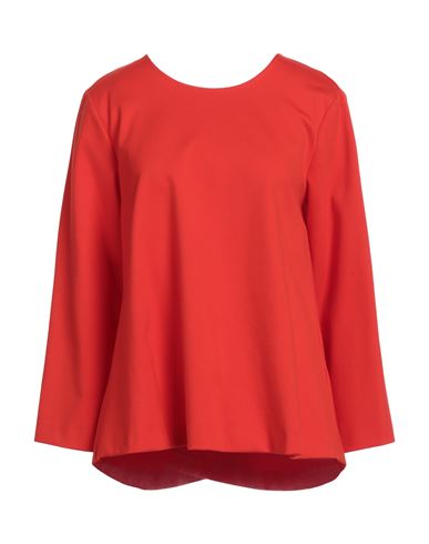 Meimeij Woman T-shirt Tomato Red Size 4 Viscose, Polyamide, Elastane In Tomato Red