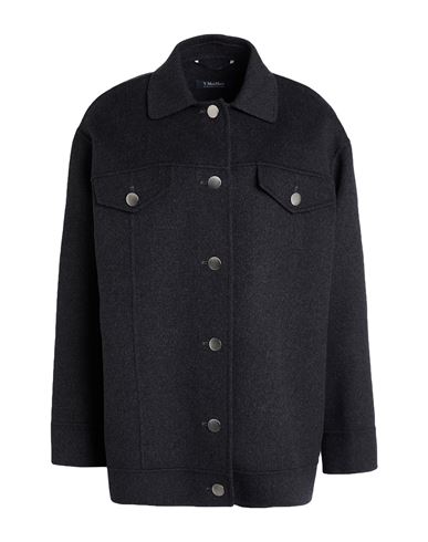 Max Mara Woman Shirt Black Size 8 Virgin Wool In Black