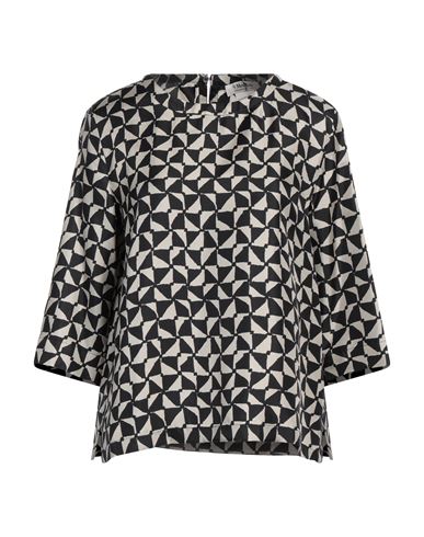 's Max Mara Woman Top Black Size 12 Silk In Black