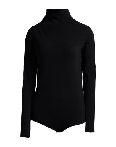Twinset Woman Bodysuit Black Size Xl Viscose, Polyester In Black