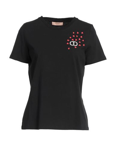 Twinset Woman T-shirt Black Size L Cotton In Black