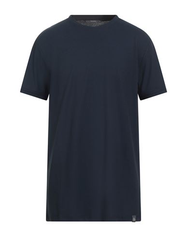 Kangra Cashmere Kangra Man T-shirt Midnight Blue Size 42 Cotton In Blue