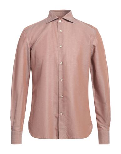 Errico Formicola Napoli Man Shirt Khaki Size 15 ¾ Cotton, Linen