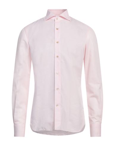 Shop Errico Formicola Napoli Man Shirt Light Pink Size 15 ¾ Cotton, Linen