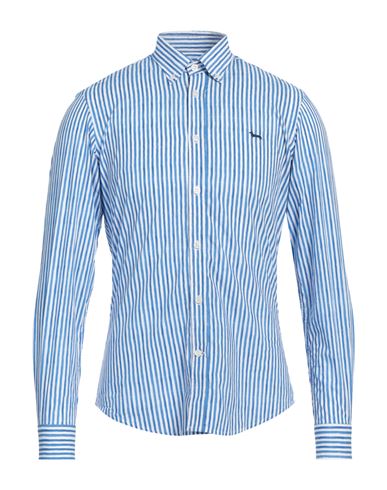 Harmont & Blaine Man Shirt Azure Size S Cotton In Blue