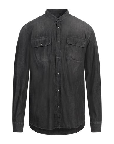 Liu •jo Man Man Denim Shirt Black Size L Cotton In Black