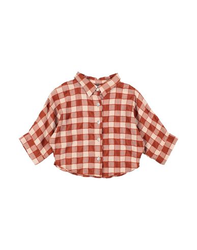 Minimu' Toddler Girl Shirt Rust Size 4 Viscose, Recycled Polyester In Red