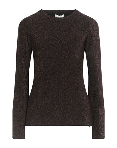 Ottod'ame Woman Sweater Chocolate Brown Size 4 Viscose, Polyester, Polyamide, Elastane