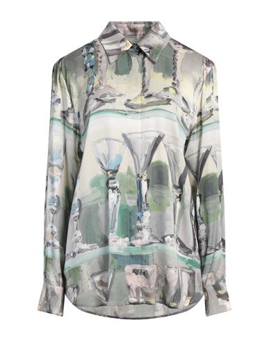 Msgm X Jan De Vliegher Woman Shirt Light Green Size 4 Viscose In Multi