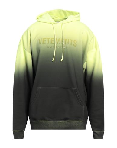 Vetements Man Sweatshirt Yellow Size L Cotton, Polyester In Yellow