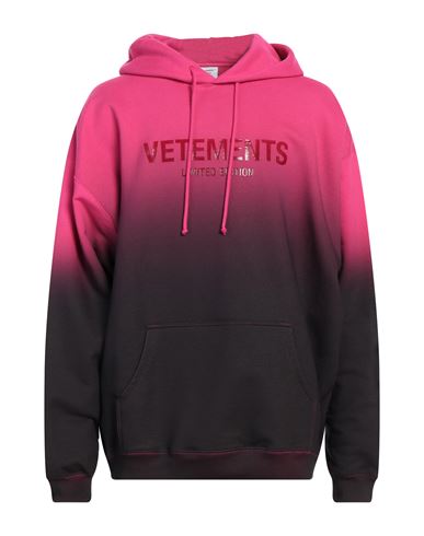 Vetements Man Sweatshirt Magenta Size L Cotton, Polyester In Magenta