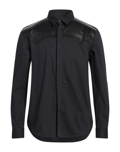 Marcelo Burlon County Of Milan Marcelo Burlon Man Shirt Black Size M Cotton, Calfskin In Black