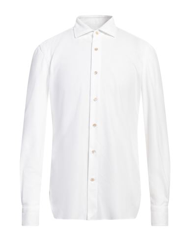 ERRICO FORMICOLA NAPOLI ERRICO FORMICOLA NAPOLI MAN SHIRT WHITE SIZE 17 ½ COTTON, ELASTANE 