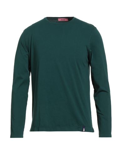 Drumohr Man T-shirt Dark Green Size Xl Cotton In Green
