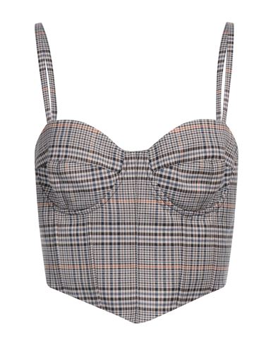 Dondup Woman Top Navy Size 8 Polyester, Viscose, Elastane In Multi