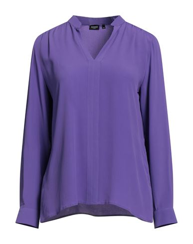 Emme By Marella Woman Top Purple Size 12 Acetate, Silk In Purple