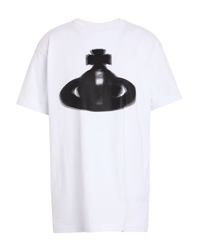 Shop Vivienne Westwood Woman T-shirt White Size L Organic Cotton