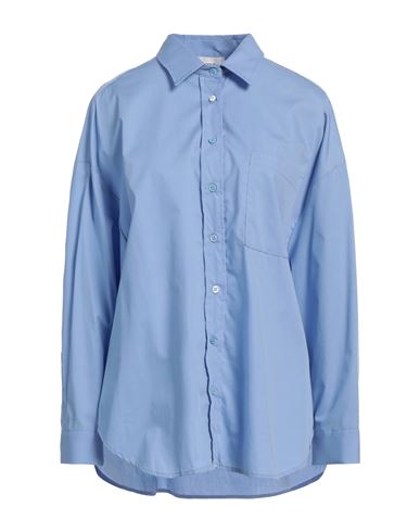 Vicolo Woman Shirt Light Blue Size M Cotton