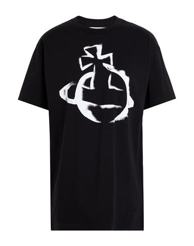 Shop Vivienne Westwood Woman T-shirt Black Size L Organic Cotton