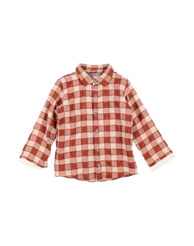 Minimu' Toddler Boy Shirt Tan Size 6 Viscose, Recycled Polyester In Brown