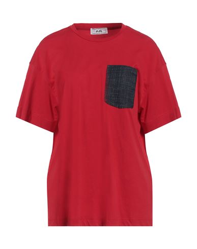 JIJIL JIJIL WOMAN T-SHIRT RED SIZE 4 COTTON 