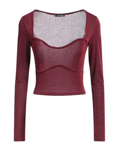 CRISTINAEFFE CRISTINAEFFE WOMAN SWEATER GARNET SIZE S VISCOSE, POLYESTER, ELASTANE 