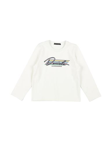DANIELE ALESSANDRINI DANIELE ALESSANDRINI TODDLER BOY T-SHIRT WHITE SIZE 5 COTTON, ELASTANE 