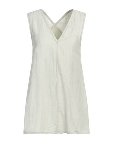 ALYSI ALYSI WOMAN TOP LIGHT GREEN SIZE 4 LINEN, POLYAMIDE 