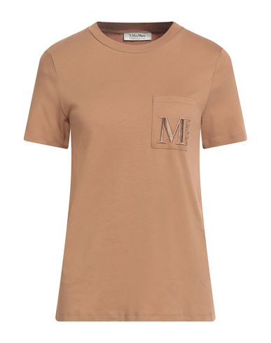 Shop 's Max Mara Woman T-shirt Brown Size Xs Cotton