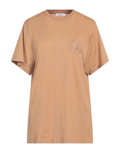 MAX MARA MAX MARA WOMAN T-SHIRT CAMEL SIZE S COTTON 