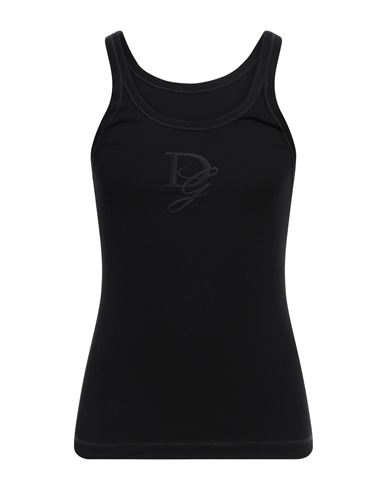 Dolce & Gabbana Man Tank Top Black Size 40 Cotton, Polyester