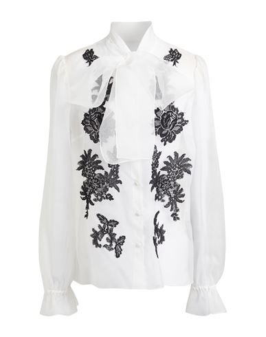 Dolce & Gabbana Woman Shirt White Size 6 Silk, Cotton, Polyester In White