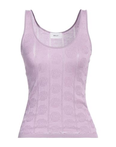 Bally Woman Top Lilac Size 10 Silk, Cotton