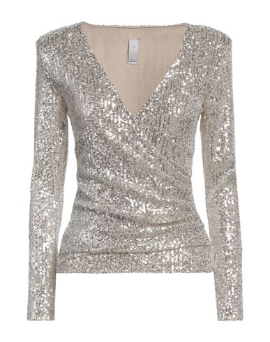 Shop Queguapa Woman Top Beige Size L Polyester