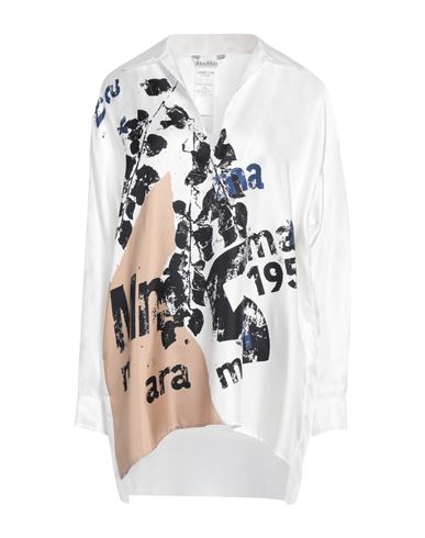 Max Mara Woman Top White Size 6 Silk In White