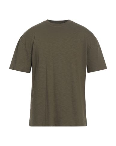 Strellson Man T-shirt Military Green Size Xl Organic Cotton