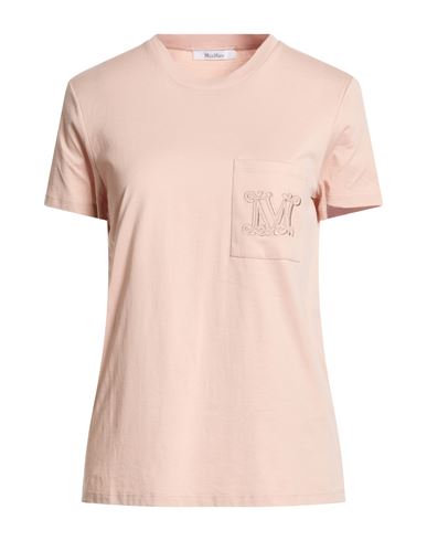 Max Mara Woman T-shirt Blush Size Xs Cotton In Pink