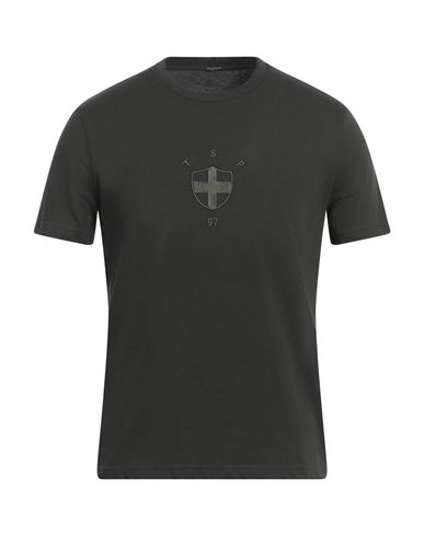 Three Stroke Man T-shirt Dark Green Size Xxl Cotton
