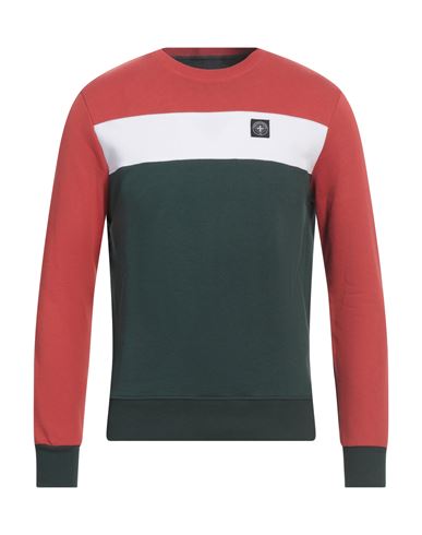 Three Stroke Man Sweatshirt Rust Size S Cotton
