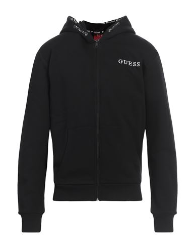 Guess Man Sweatshirt Black Size L Cotton, Polyester