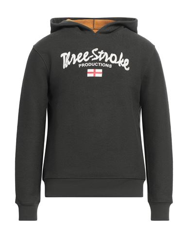Three Stroke Man Sweatshirt Military Green Size Xxl Cotton