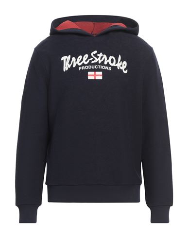 Three Stroke Man Sweatshirt Navy Size Xxl Cotton