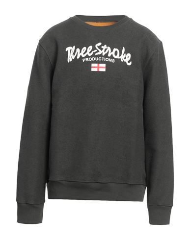 Three Stroke Man Sweatshirt Dark Green Size Xxl Cotton