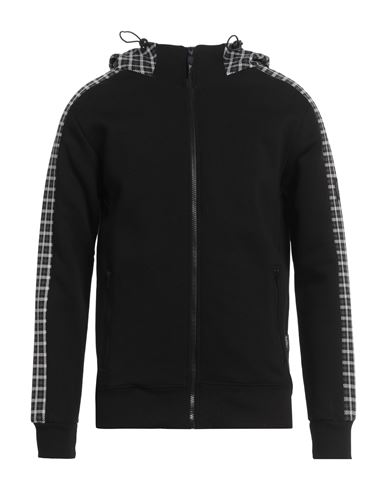 Three Stroke Man Sweatshirt Black Size Xl Cotton, Polyester