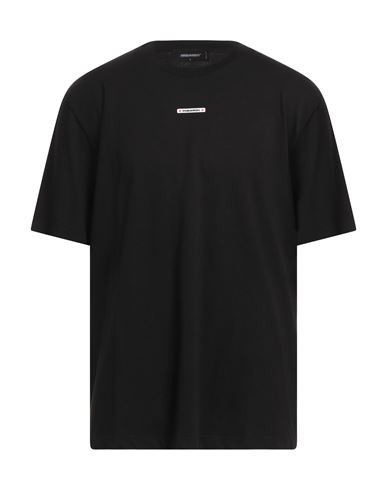 Dsquared2 Man T-shirt Black Size L Cotton In Black