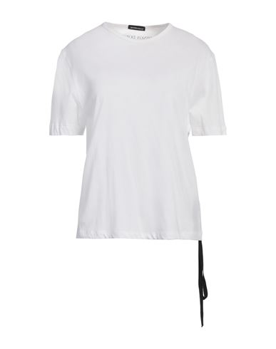 Ann Demeulemeester Woman T-shirt White Size S Cotton In White